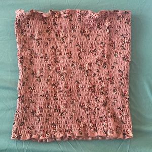 ORANGE KISS Floral Tube Top